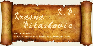 Krasna Milašković vizit kartica